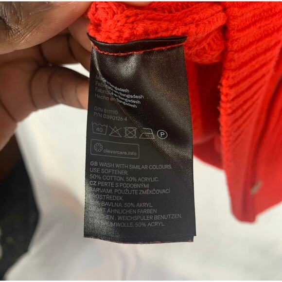 H&M Orange Cable Knit Sweater - Picture 7 of 9